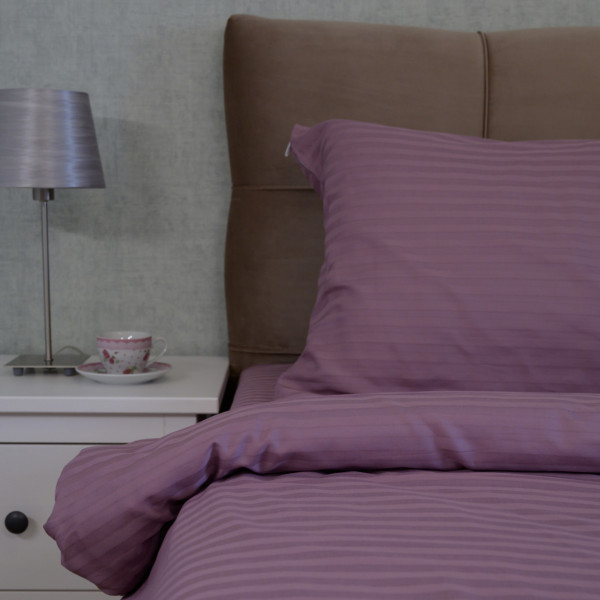 Pamuk Saten - Roze damast posteljina