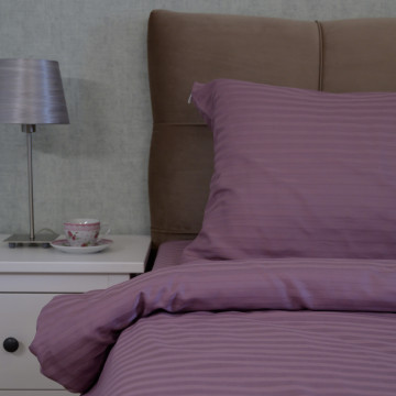 Posteljina od satena, damast dezen roze boje