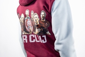Hanorac visiniu - gri deschis CFR Cluj Legends - Img 4