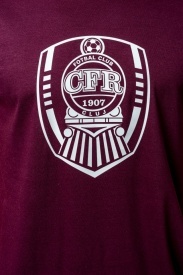 Tricou visiniu bumbac logo mare CFR 1907 Cluj - Img 3