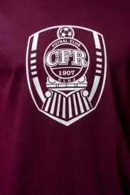 Tricou visiniu bumbac logo mare CFR 1907 Cluj - Img 3
