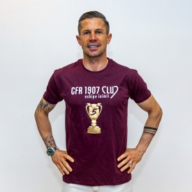 Tricou bumbac visiniu CFR Cluj - Cupa Romaniei 2025 - Img 1