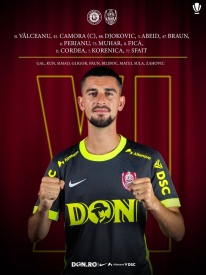 Tricou negru purtat in meci Otelul Galati - CFR Cluj din 18.07.2026
