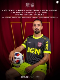 Tricou negru purtat in meci Rapid Bucuresti - CFR Cluj din 2.08.2026