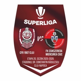 Fanion oficial CFR Cluj - FK Csikszereda Superliga 2025-2026