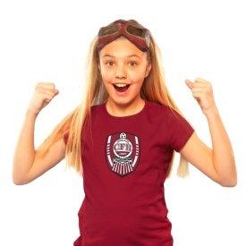 Tricou pentru copii logo mare CFR Cluj - Img 2
