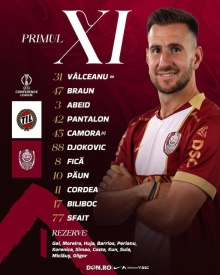Tricou visiniu purtat in meci Tromso IL - CFR Cluj din 14.08.2026