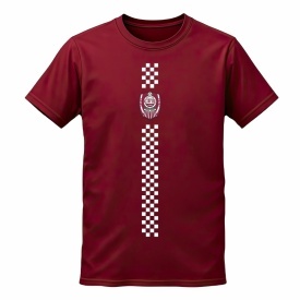 Tricou CFR Cluj visiniu bumbac cu patratele