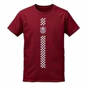 Tricou CFR Cluj visiniu bumbac cu patratele