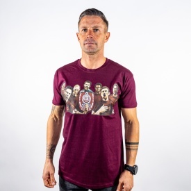 Tricou visiniu bumbac CFR CLUJ Legends - Img 2