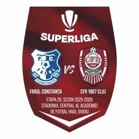 Fanion oficial Farul Constanta - CFR Cluj - Superliga 2025-2026