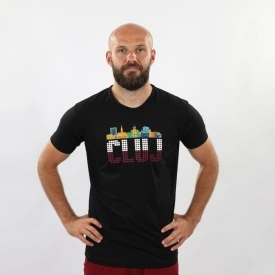Tricou bumbac negru CLUJ - Img 4