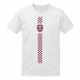 Tricou CFR Cluj alb bumbac cu patratele