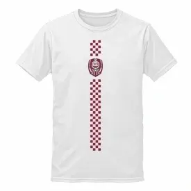 Tricou CFR Cluj alb bumbac cu patratele
