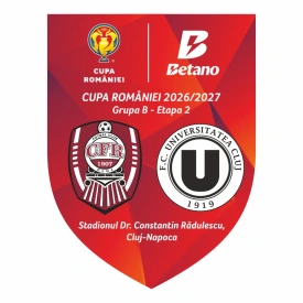 Fanion oficial CFR Cluj - U Cluj - Cupa Romaniei 2026-2027