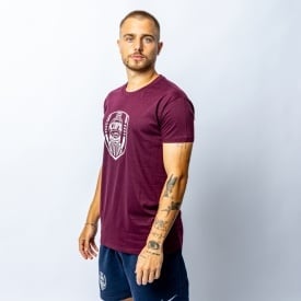 Tricou visiniu bumbac logo mare CFR 1907 Cluj - Img 2
