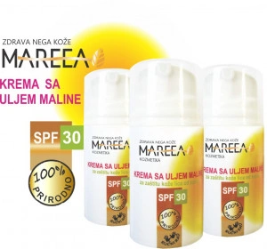 PRIRODNA KREMA ZA LICE SA ULJEM MALINE SPF 30 50ml