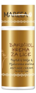 PRIRODNA KREMA SA SMILJEM, BAKUČIOLOM ( PRIRODNI RETINOL ), PEPTIDIMA I HIJALURONSKOM KISELINOM 50ML
