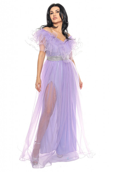 Rochie lunga tulle lila V