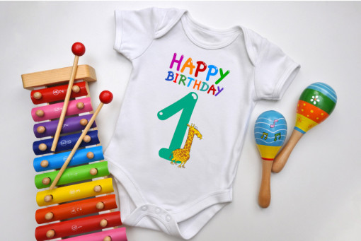 Body Bebe Personalizat Happy birthday
