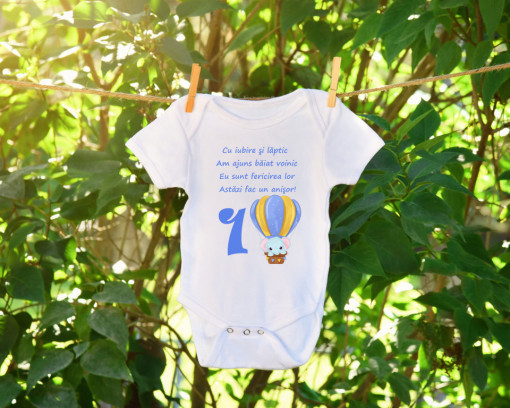 Body Bebe Personalizat Aniversar 1 anisor