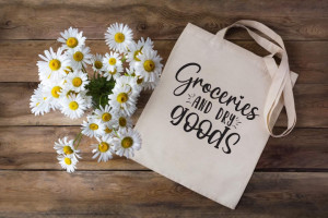 Sacosa printata Dry Goods
