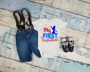 Body Bebe Personalizat My first Valentine