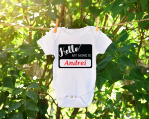 Body Bebe Personalizat Hello, my name is