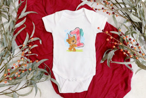 Body Bebe Personalizat Bear 1 an