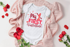 Body Bebe Personalizat My first Valentine 2