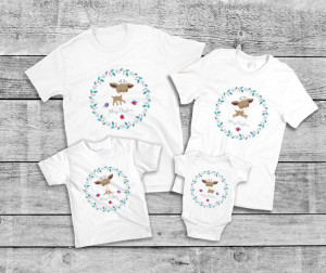 Set Printat Cute Deer