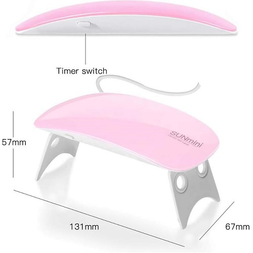 Lampa Unghii, Mini, SUN, UVLED Nail Lamp, Roz - 1 | YEO