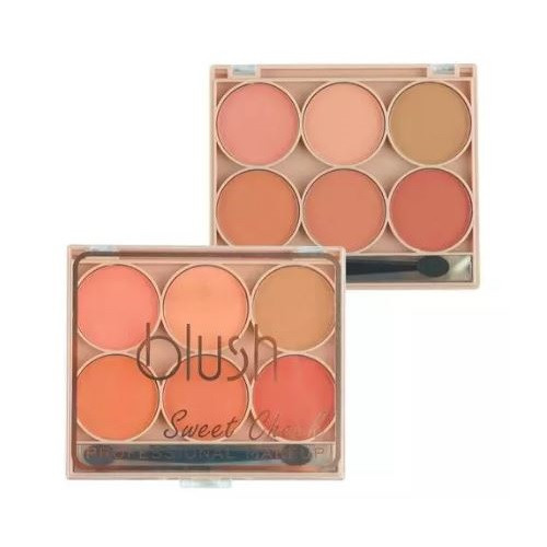 Paleta 6 farduri de obraz, Makeup, Pink Key Blush, Sweet Cheek, 01