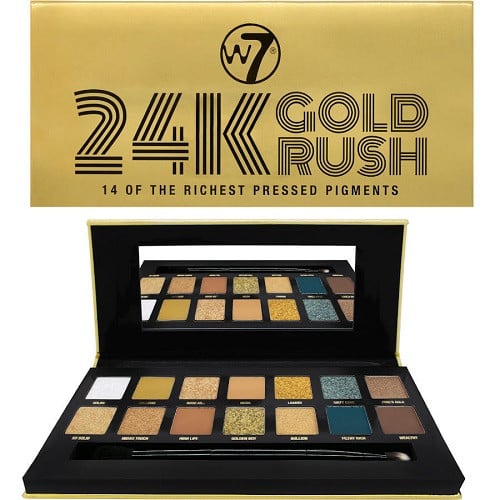 Paleta Farduri Pleoape, W7, 24K Gold Rush, 14 nuante - 1 | YEO