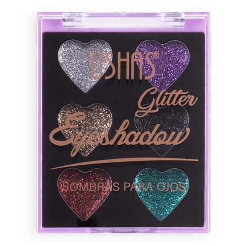 Paleta Machiaj Glitter, Ushas, 6 Culori, 03, 9 g - 1 | YEO