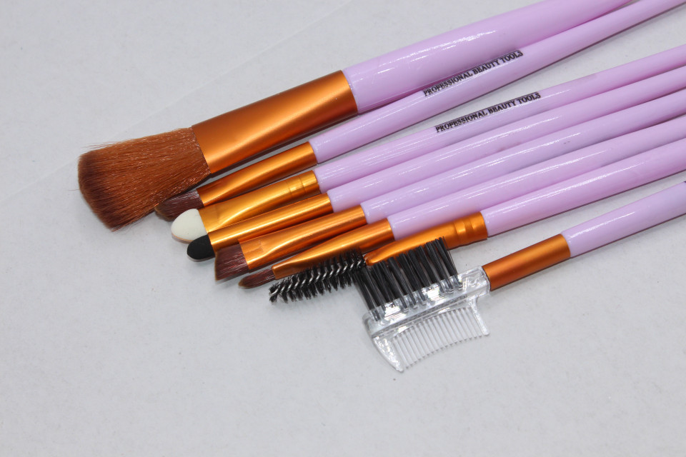 Pensule machiaj, Makeup Brush, 8 pensule Lila - 3 | YEO