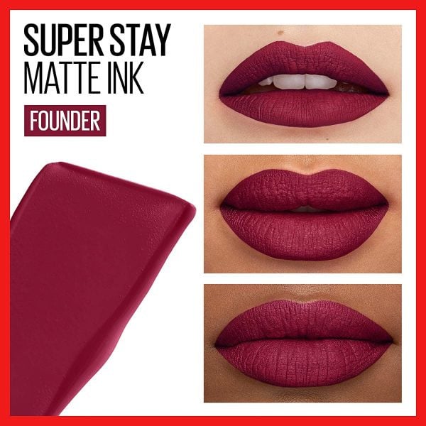 Ruj de buze rezistent la transfer Maybelline Superstay Matte Ink 115 Founder - 2 | YEO