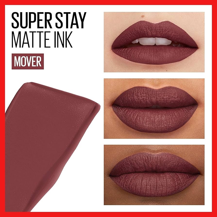 Ruj de buze rezistent la transfer, Maybelline, Superstay Matte Ink, 160 Mover, 5 ml Ruj de buze rezistent la transfer, Maybelline, Superstay Matte Ink, 160 Mover, 5 ml
