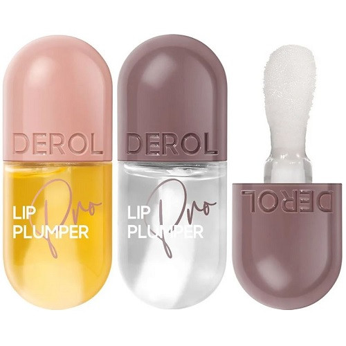 Set 2 Luciuri Volum Buze, Derol, Lip Plumper Plus Kit, Day And Night Double Maximizer, 2 x 8 ml - 1 | YEO