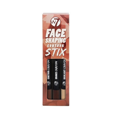 Set 3 creioane pentru contur si iluminare, W7, Face Shaping Contoux Stix, ascutitoare inclusa - 1 | YEO