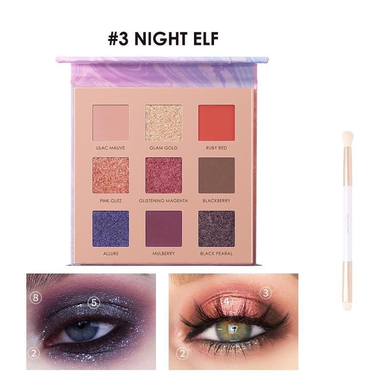 Trusa 9 farduri de pleoape Focallure Color The Life, #3 Night Elf - 1 | YEO