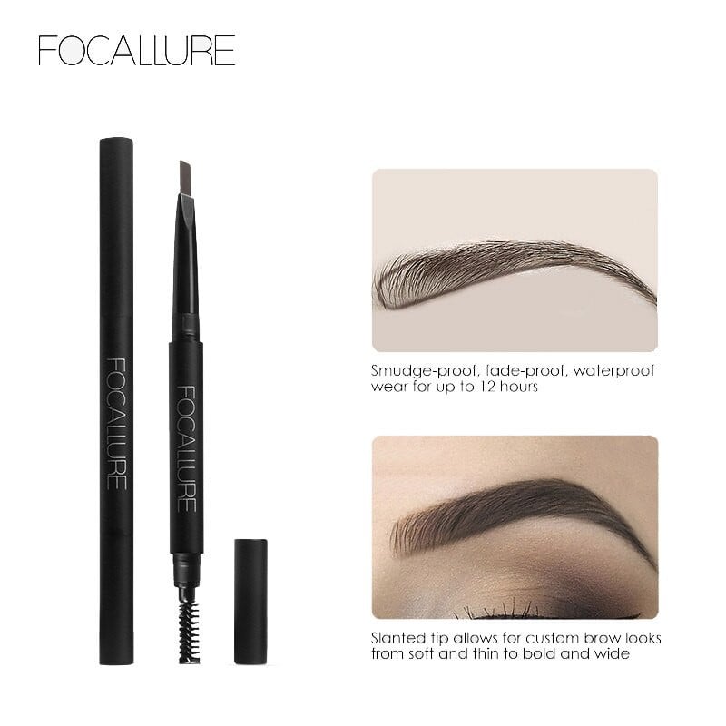 Creion sprancene Focallure Auto Brows Pen, 01 Dark Gray - 1 | YEO