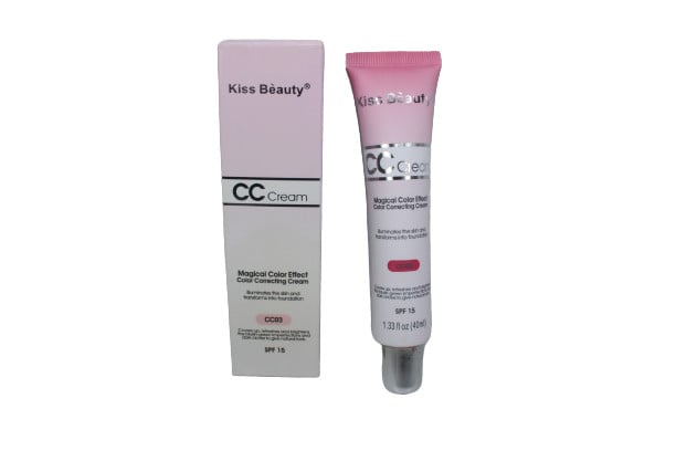 Crema corectoare iluminatoare, Kiss Beauty, CC Cream, CC03, 40 ml - 2 | YEO