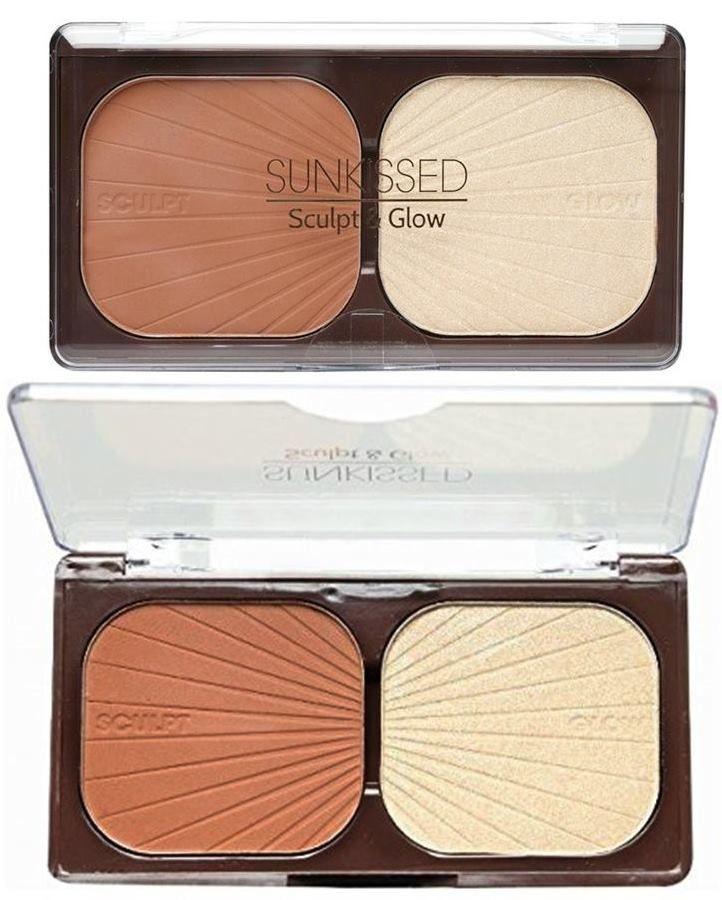 Paleta contur fata, iluminator si bronzer, Sunkissed Sculpt&Glow - 3 | YEO