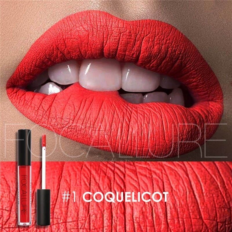 Ruj de buze lichid mat Focallure Ultra Chic Lips, Nuanta 01 Coquelicot - 2 | YEO