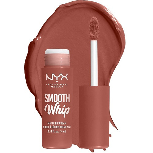 Ruj de Buze Lichid Mat, NYX Professional Makeup, Smooth Whip Matte, 04 Teddy Fluff, 4 ml