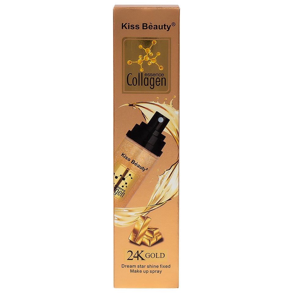 Spray fixator machiaj, Kiss Beauty, Collagen 24K Gold, 110 ml - 1 | YEO