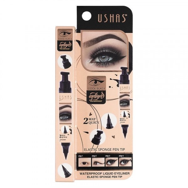 Tus de ochi cu stampila, Ushas, Eyeliner Waterproof, 3 g - 3 | YEO