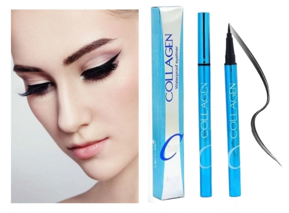 Tus de Ochi, Rezistent, Million Pauline, Collagen, Waterproof Eyeliner, Negru, 1 ml