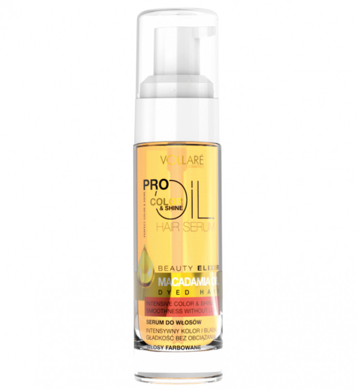 Ulei de par Vollare Pro Color & Shine, Macadamia Oil, 30 ml Ulei de par Vollare Pro Color & Shine, Macadamia Oil, 30 ml